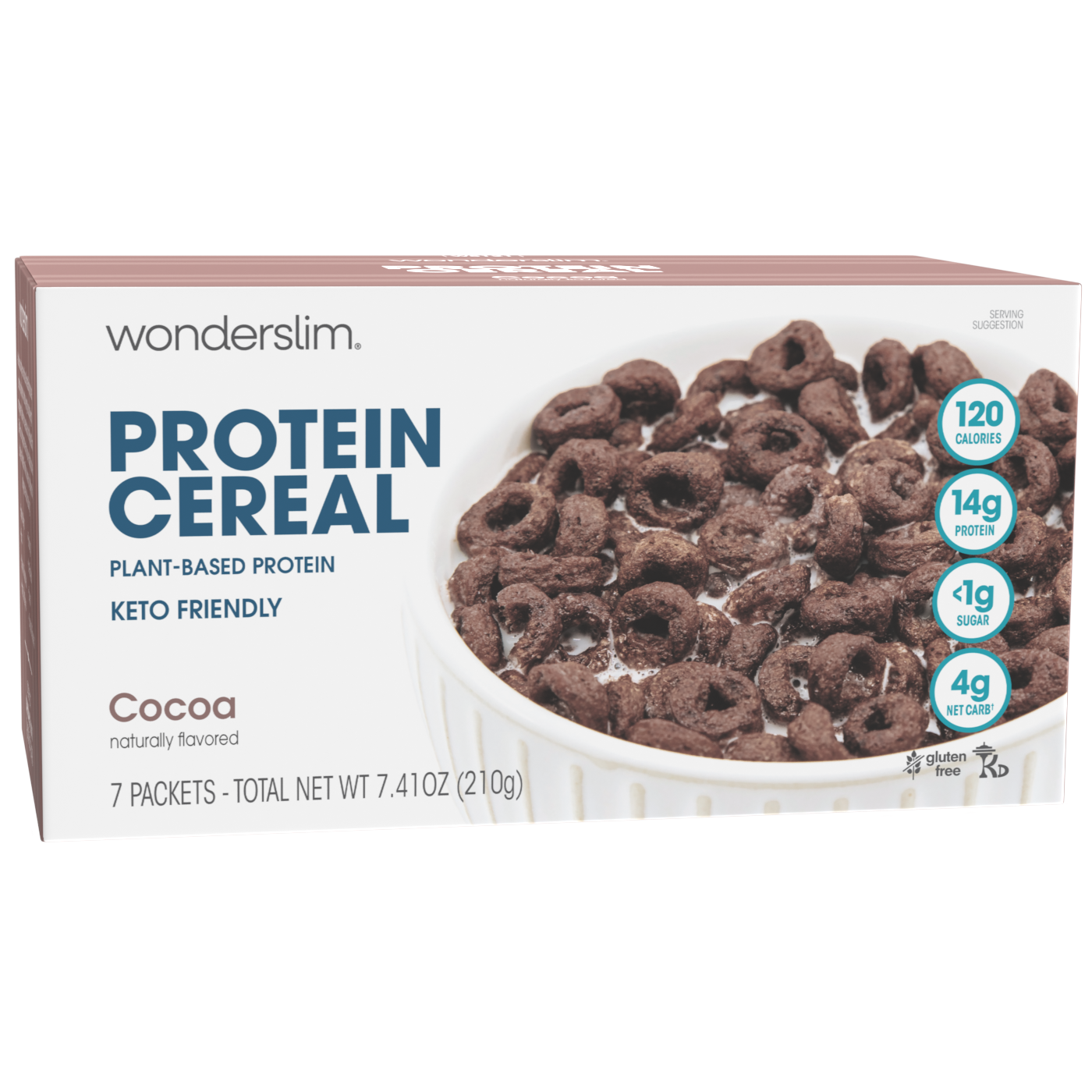 Wonderslim Low Carb Protein Cereal, Cocoa (7ct)